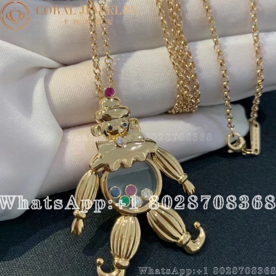 Chopard Gem-Set Gold Happy Diamonds Clown Pendant - Image 7