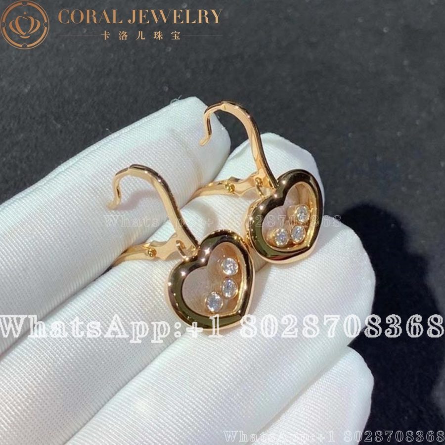 Chopard Happy Diamonds Icons Earrings, Ethical Rose Gold, Diamonds 83A611-5301 - Image 4