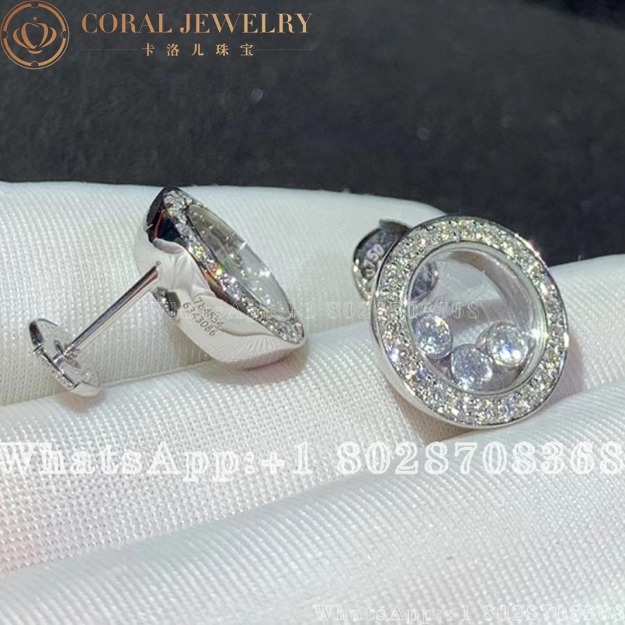 Chopard Happy Diamonds Icons Earrings, Ethical White Gold, Diamonds 83A018-1201 - Image 3