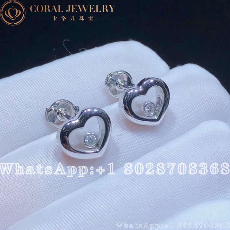 Chopard Happy Diamonds Icons Earrings, Ethical White Gold, Diamonds 83A054-1001 - Image 3