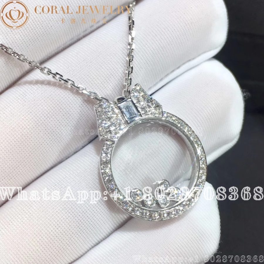 Chopard Happy Diamonds Icons White Gold Diamond Pave Pendant 795020-1301 - Image 3