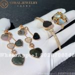 Chopard Happy Hearts Naked Heart Foundation Earrings, Ethical Rose Gold, Diamonds,Gray Mother-of-pearl - Image 4