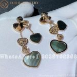 Chopard Happy Hearts Naked Heart Foundation Earrings, Ethical Rose Gold, Diamonds,Gray Mother-of-pearl - Image 3