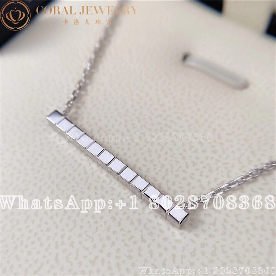 Chopard Ice Cube Necklace, Ethical White Gold, Half-Set Diamonds Ref. Number: 817702-1002 - Image 3