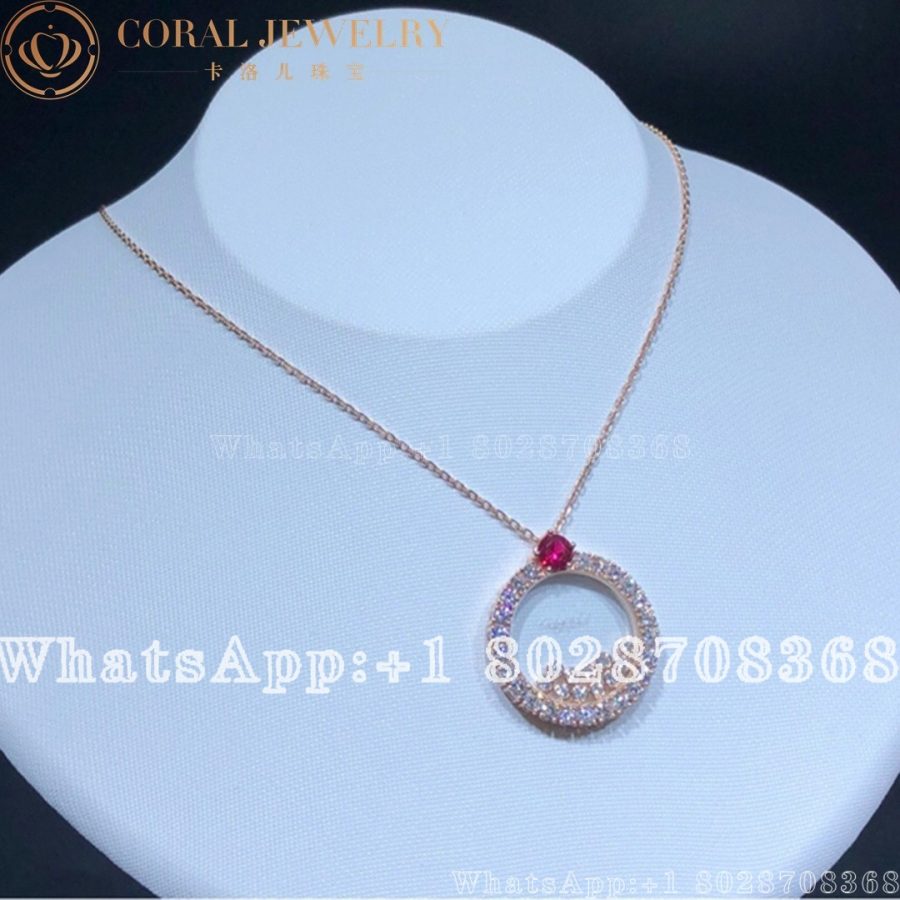 Chopard Joaillerie Rose Gold Ruby Diamond Pendant - Image 6