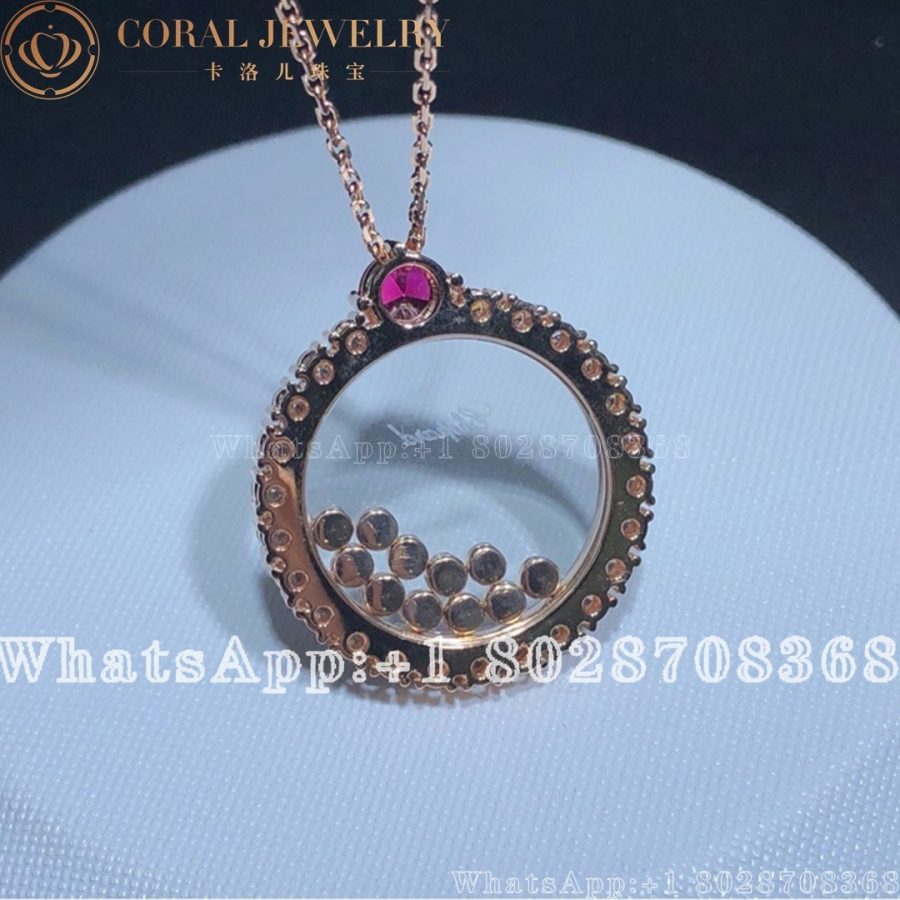 Chopard Joaillerie Rose Gold Ruby Diamond Pendant - Image 4