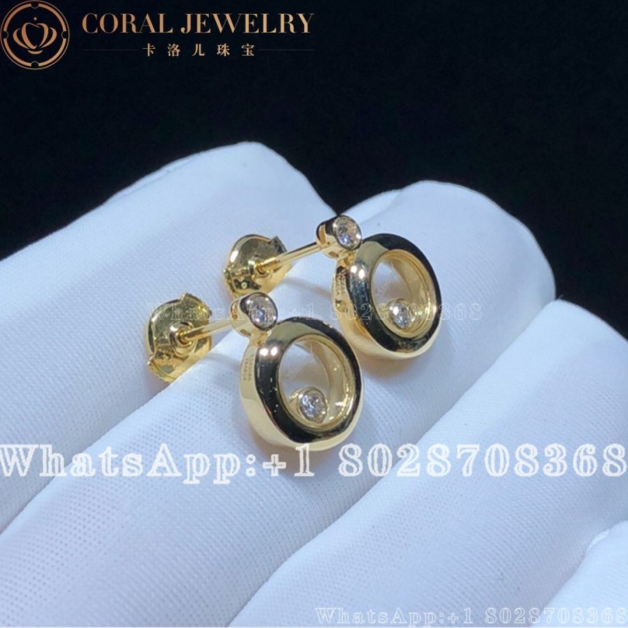 Chopard Miss Happy Yellow Gold Diamond Earrings 833957-5201 - Image 4