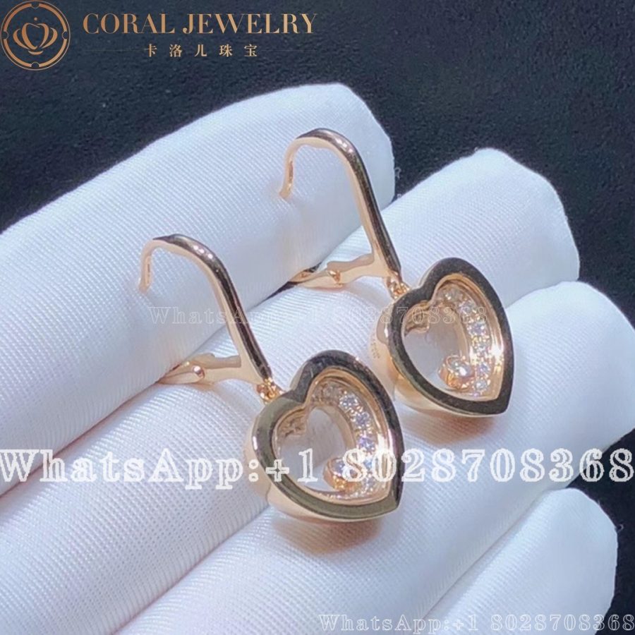 Chopard Rose Gold Diamond Earrings 837790-5001 - Image 4