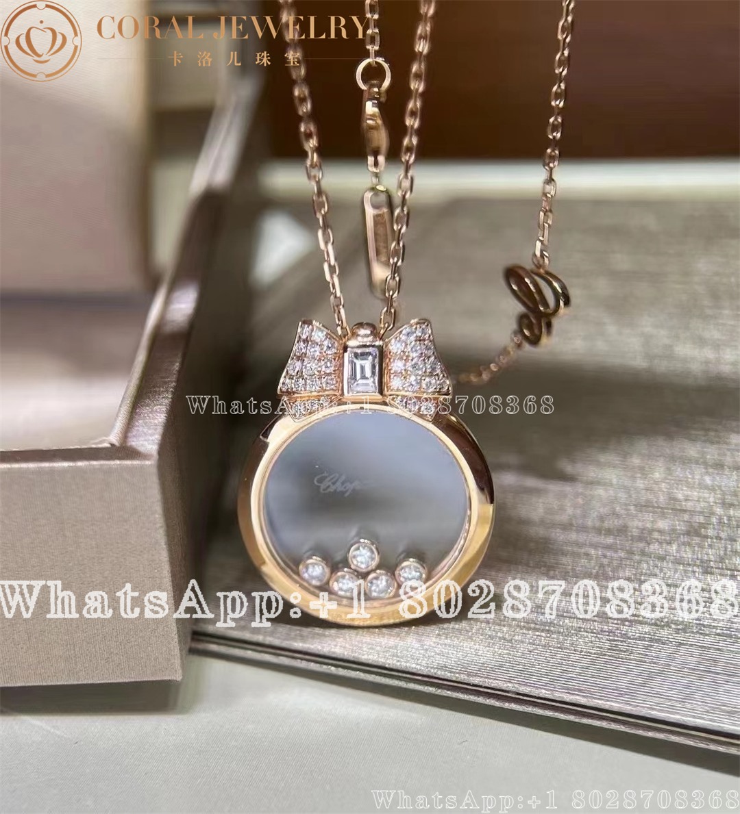 Happy Diamonds Icons Rose Gold Diamond Pendant 795020 5201 Coral (8)