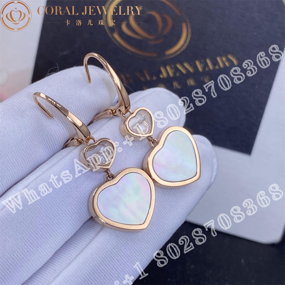 Happy Hearts Earrings Ethical Rose Gold Diamonds Mother Of Pearl 837482 5310 Coral (2)