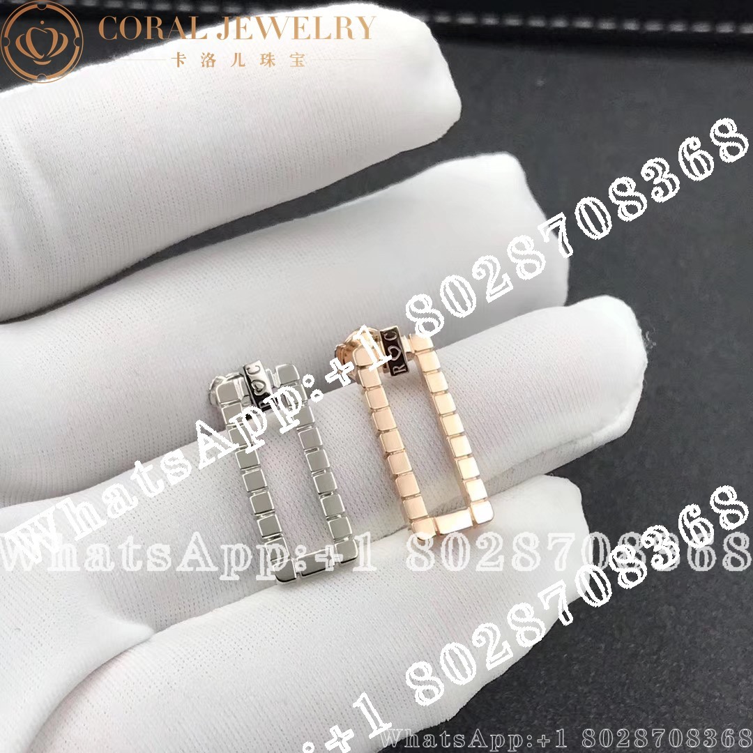 Chopard Ice Cube White And Rose Gold Earrings 839895 9004 Coral (3)