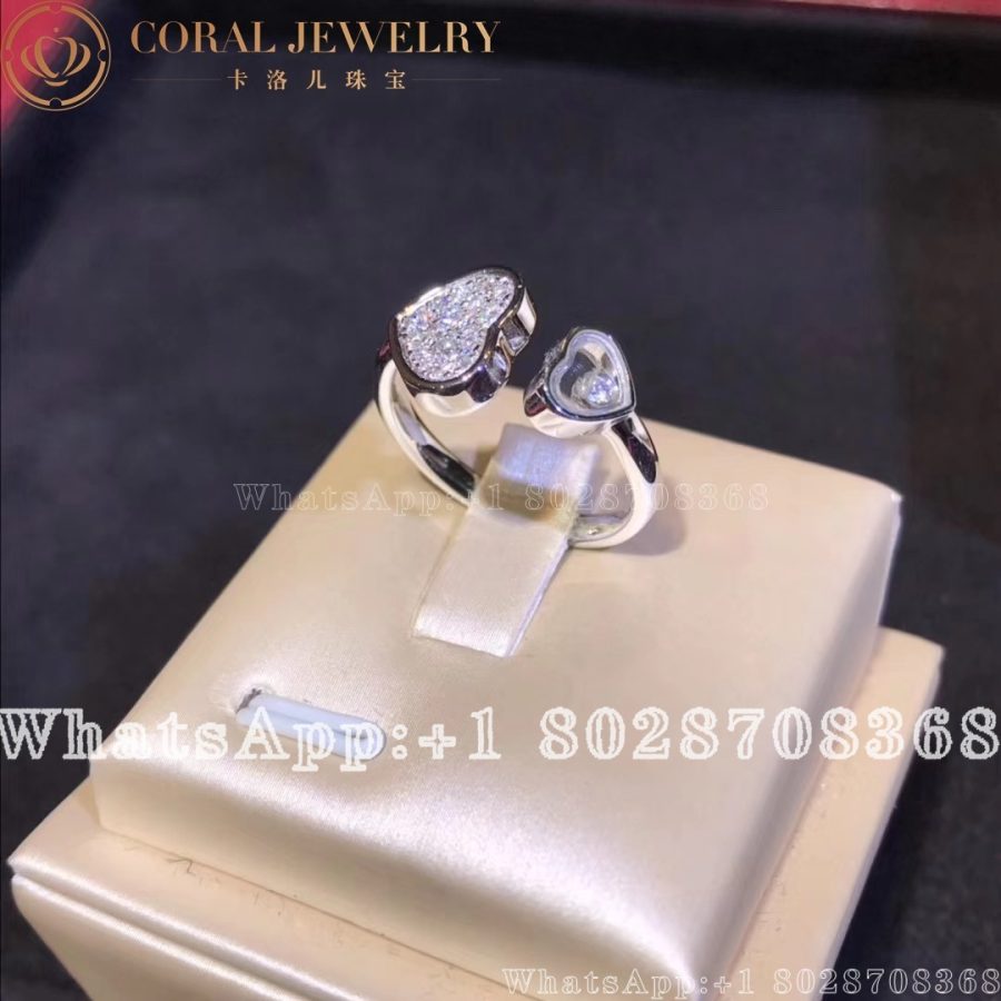 Chopard Happy Hearts White Gold & Diamond Ring 829482-1900 - Image 3