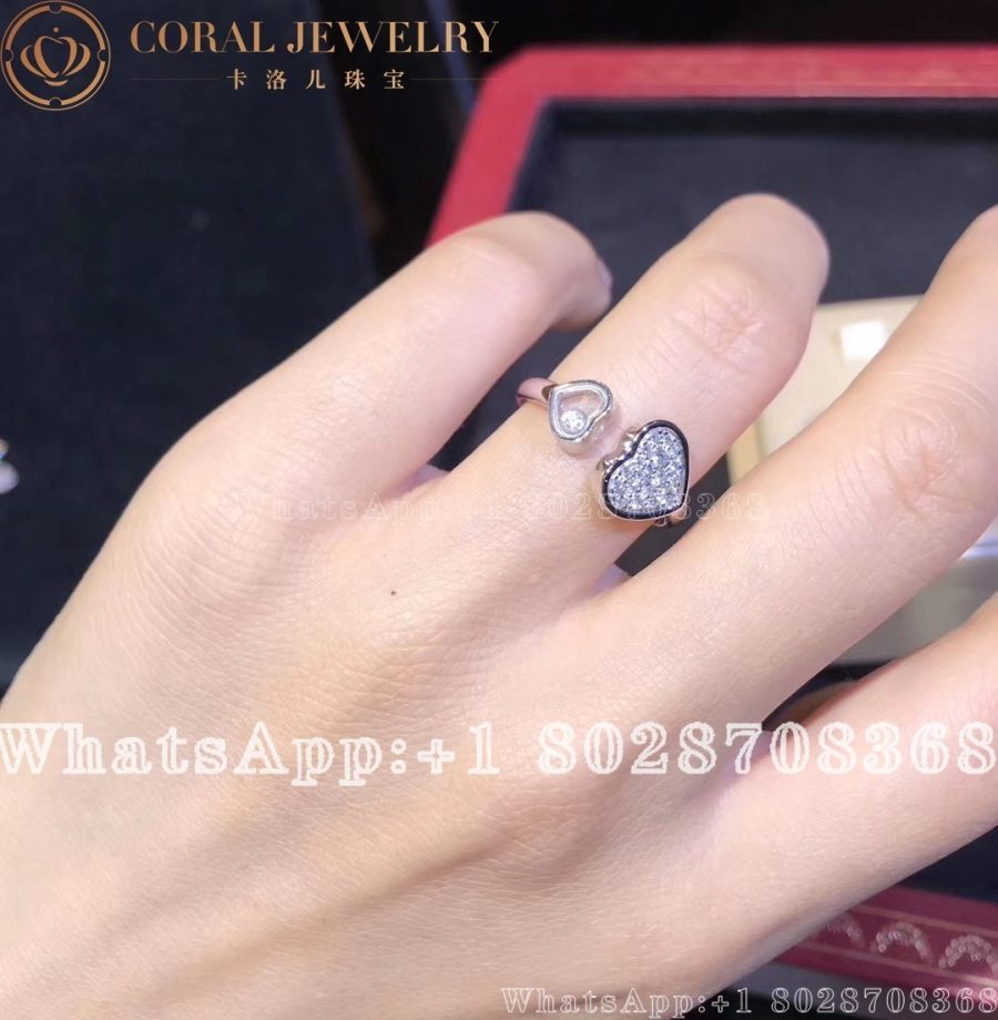 Chopard Happy Hearts White Gold & Diamond Ring 829482-1900 - Image 4