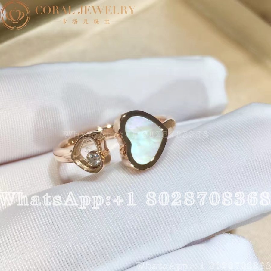 Happy Hearts Ring, Ethical Rose Gold, Diamond, Mother-of-Pearl 829482-5300 - Image 4