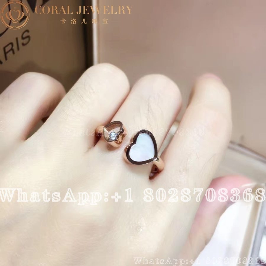 Happy Hearts Ring, Ethical Rose Gold, Diamond, Mother-of-Pearl 829482-5300 - Image 5