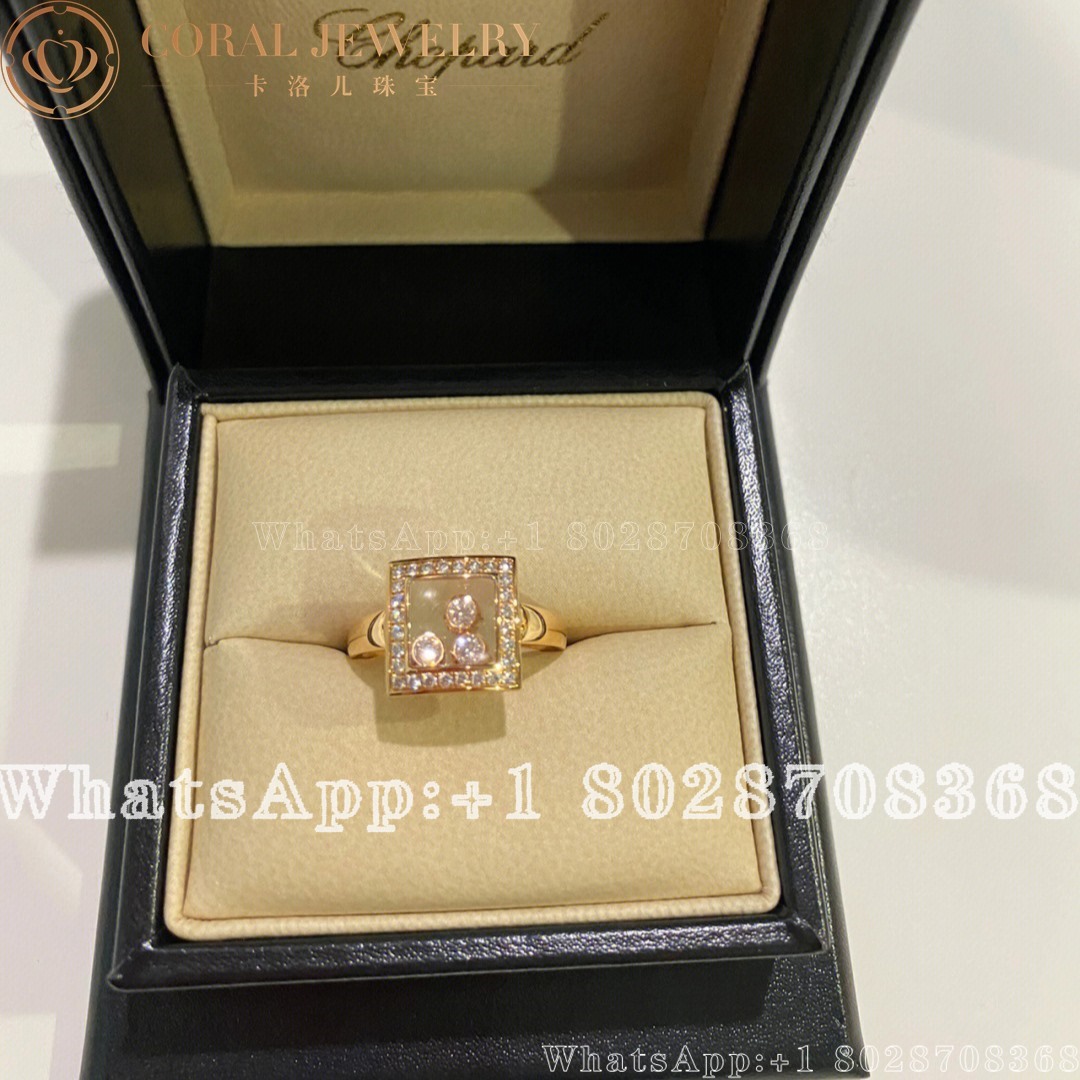 Chopard Happy Curves Rose Gold Diamond Ring 829224 5039 Coral (1)