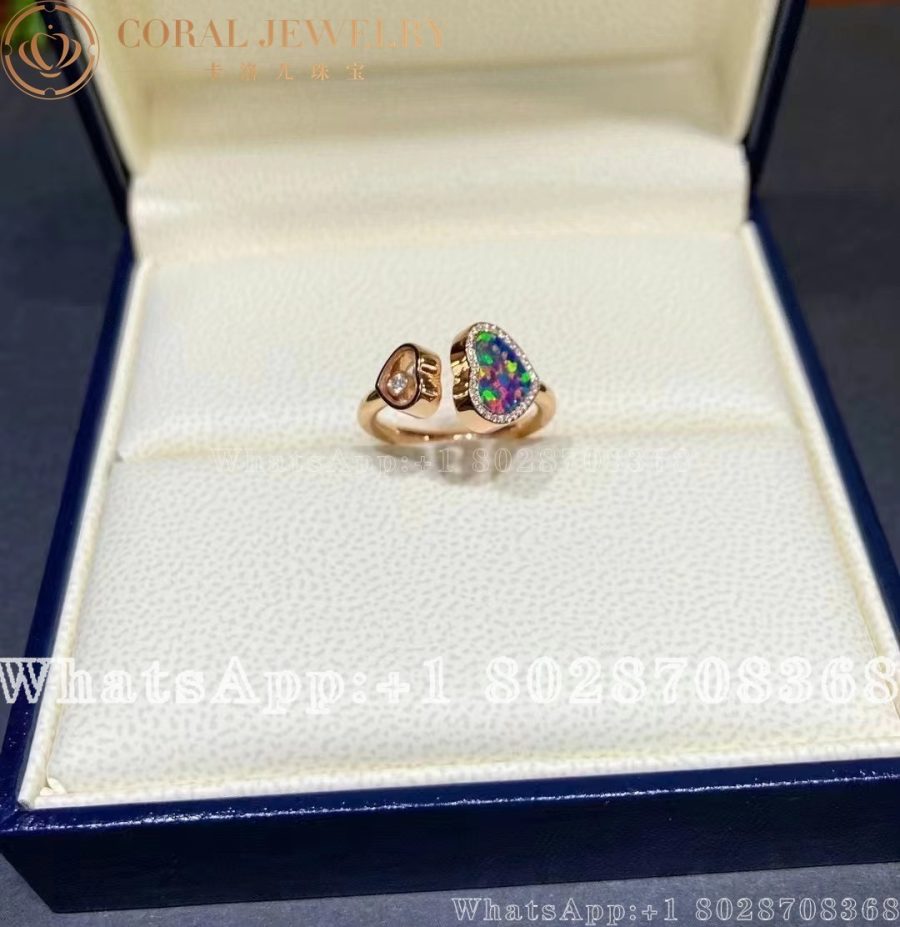 Chopard Happy Hearts Ring, Set with Opal and Diamond 829482-5930 - Image 5