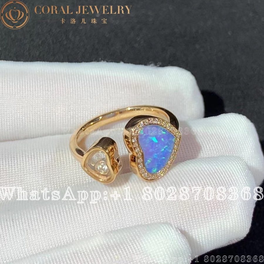 Chopard Happy Hearts Ring, Set with Opal and Diamond 829482-5930 - Image 3