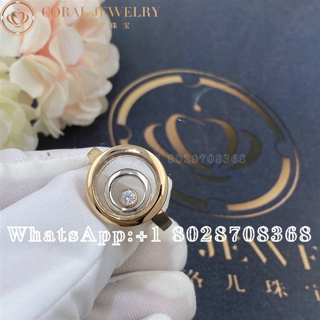 Chopard Happy Spirit Ring Ethical Rose Gold Ethical White Gold Diamond 828230 9010 Coral (1)