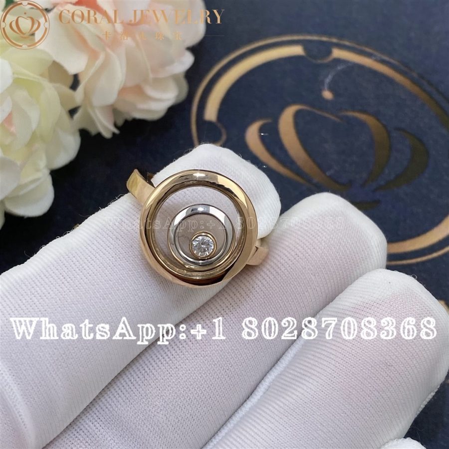 Chopard Happy Spirit Ring, Ethical Rose Gold, Ethical White Gold, Diamond 828230-9010 - Image 3