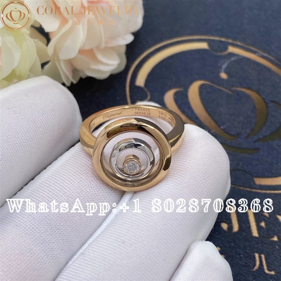 Chopard Happy Spirit Ring, Ethical Rose Gold, Ethical White Gold, Diamond 828230-9010 - Image 4