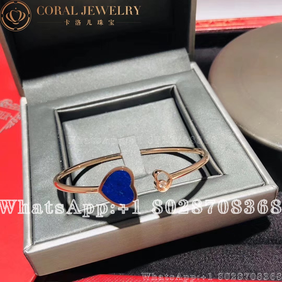 Chopard Happy Hearts Rose Gold Lapis Lazuli Diamond Bangle 857482 5502 Coral (2)