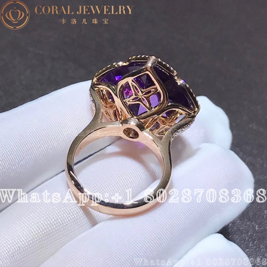 Chopard IMPERIALE Cocktail Rose Gold Amethyst Ring 829563-1008 - Image 4