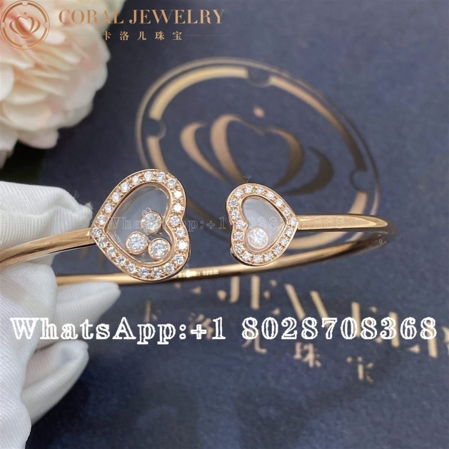 Chopard Happy Diamond Icons Rose Gold Diamond Bracelet 85A612-5001 - Image 6