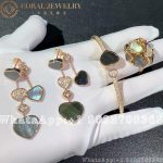 Chopard Happy Hearts Rose Gold Black Tahitian Pearl Diamond Bangle 857482-5305 - Image 3
