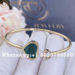 Chopard Happy Hearts Rose Gold Malachite Diamond Bangle 857482-5105 - Image 5