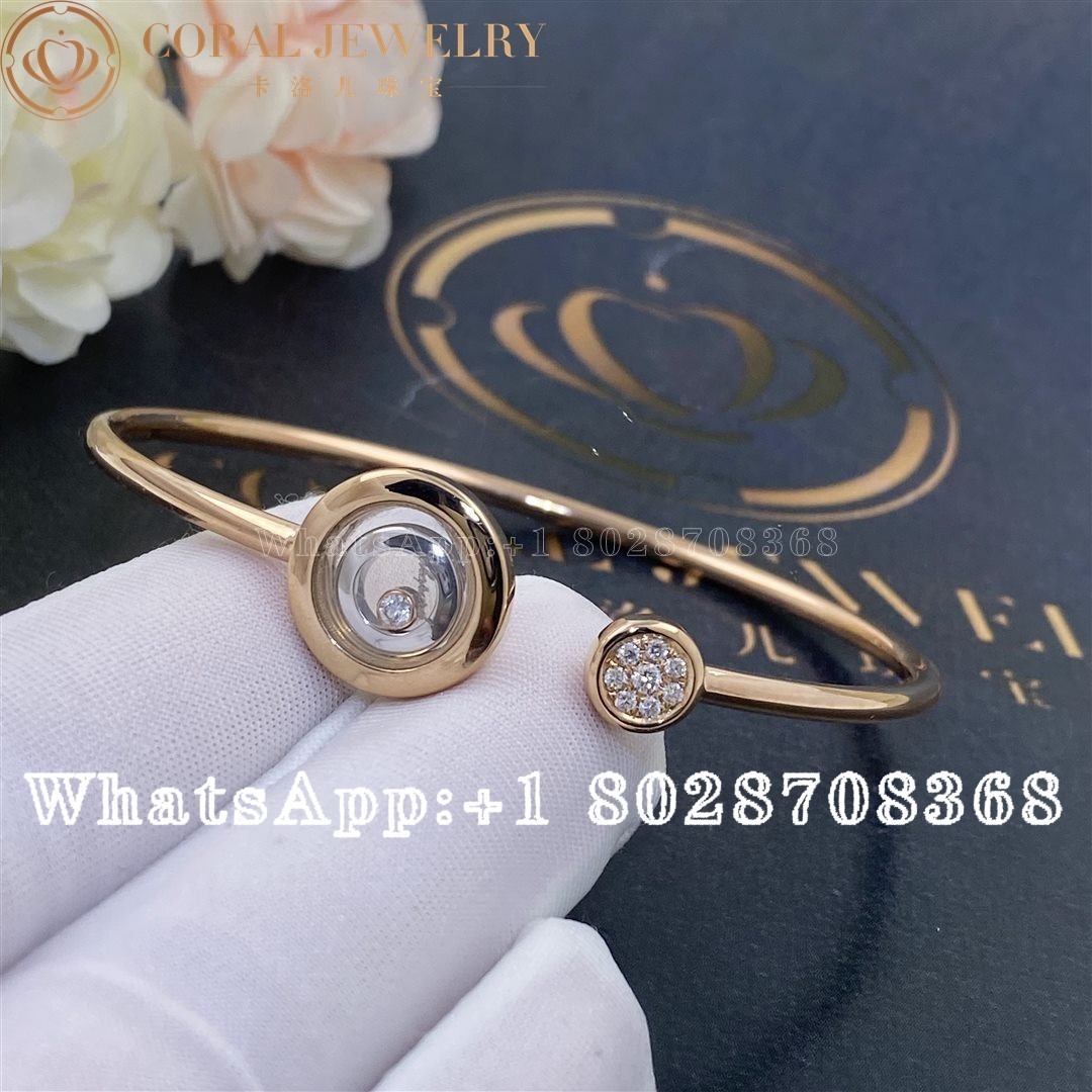 Chopard Happy Spirit Bangle Ethical Rose Gold Ethical White Gold Diamonds 858230 9001 Coral (1)