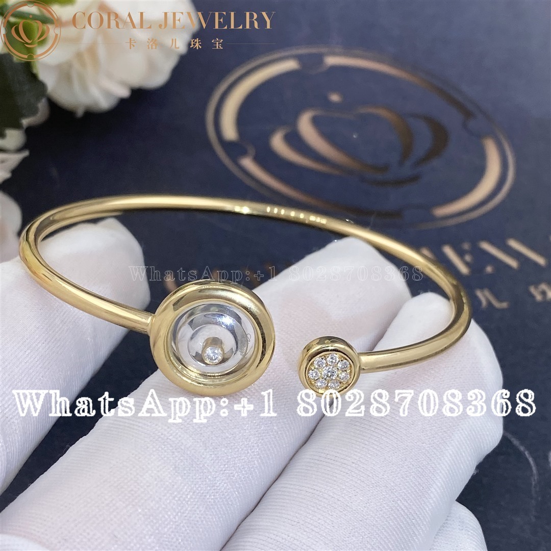 Chopard Happy Spirit Bangle Ethical Yellow Gold Ethical White Gold Diamonds 858230 9001 Coral (1)