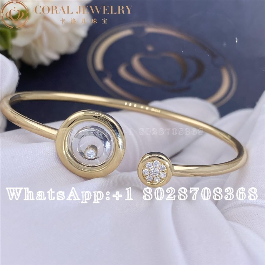 Chopard Happy Spirit Bangle, Ethical Yellow Gold, Ethical White Gold, Diamonds @858230-9001 - Image 3