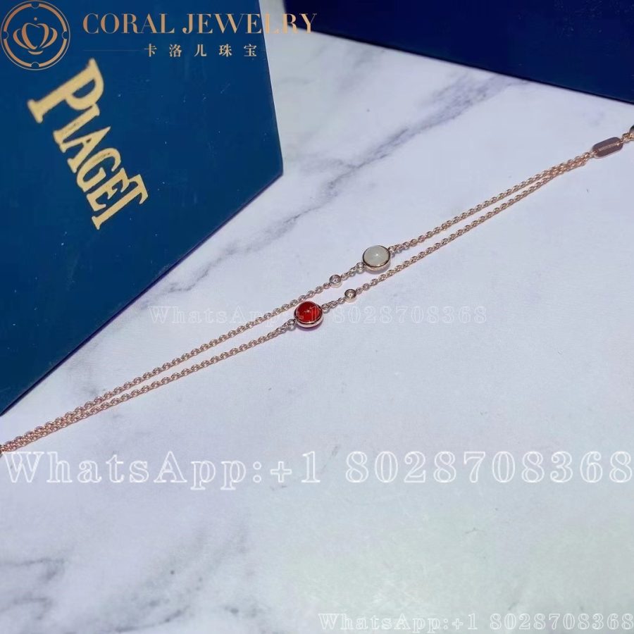 Piaget Possession bracelet Rose Gold Carnelian Diamond Bracelet G36PB200 - Image 6