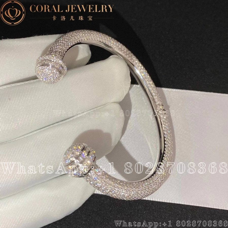 Piaget Possession White Gold Diamond Open Bangle Bracelet G36PV600 - Image 5