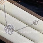 Piaget Rose Pendant in 18k White Gold with Diamonds Pendant G33U0083 - Image 7