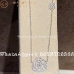 Piaget Rose Pendant in 18k White Gold with Diamonds Pendant G33U0083 - Image 4