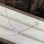 Piaget Rose Pendant in 18k White Gold with Diamonds Pendant G33U0083 - Image 6