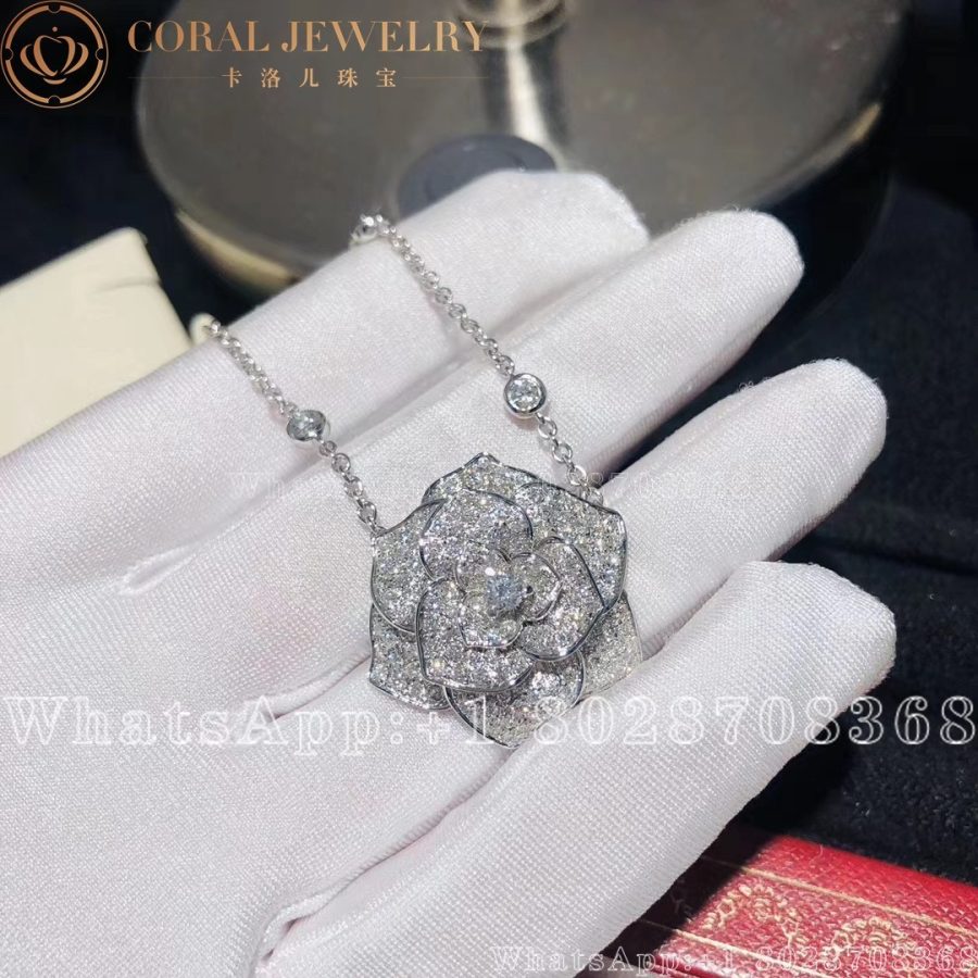 Piaget Rose Pendant White Gold Diamond Pendant G33U0056 - Image 6