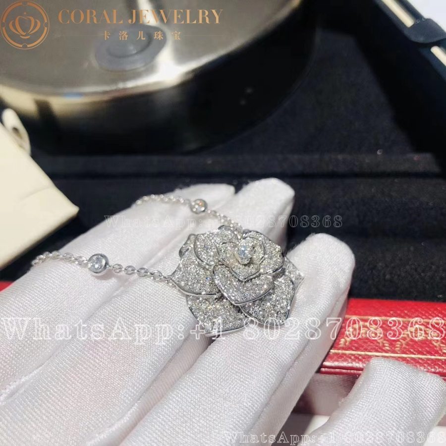 Piaget Rose Pendant White Gold Diamond Pendant G33U0056 - Image 7