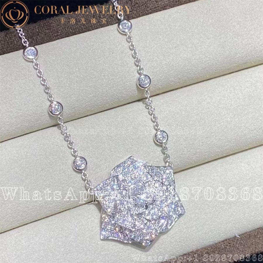 Piaget Rose Pendant White Gold Diamond Pendant G33U0056 - Image 4