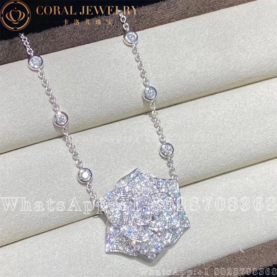 Piaget Rose Pendant White Gold Diamond Pendant G33U0056 - Image 3