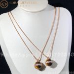 Piaget Possession Pendant Rose Gold Tiger's Eye Diamond Pendant G33PB700 - Image 3