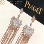 Piaget Sunlight Rose Gold Diamond Chain Earrings G38L9C00 - Image 3