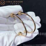Piaget Possession Earrings Rose Gold Diamond Open Hoop Earrings G38PV600 - Image 3