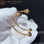Piaget Possession Earrings Rose Gold Diamond Open Hoop Earrings G38PV600 - Image 5