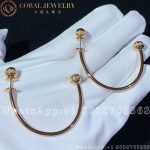 Piaget Possession Earrings Rose Gold Diamond Open Hoop Earrings G38PV600 - Image 6