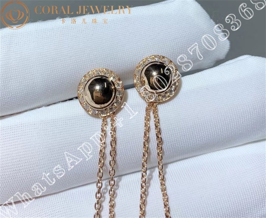 Piaget Possession Earrings Rose Gold Turquoise Diamond Earrings G38PW500 - Image 3
