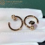 Piaget Rose Gold Diamond Open Hoop Earrings G38PV700 - Image 4