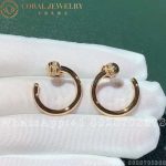 Piaget Rose Gold Diamond Open Hoop Earrings G38PV700 - Image 5